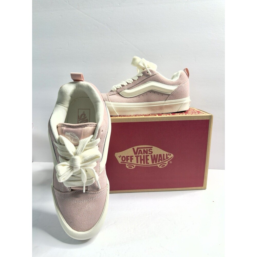 VANS Knu Skool Sepia Rose Women’s 9.5 Men’s 8 Pink/White Lace-Up Skate Sneakers